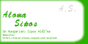 aloma sipos business card